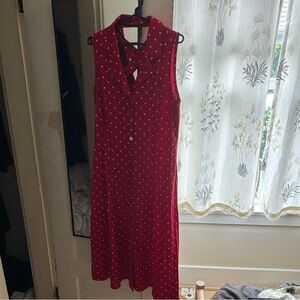 Vintage Dressbarn Red & White Polka Dot Dress